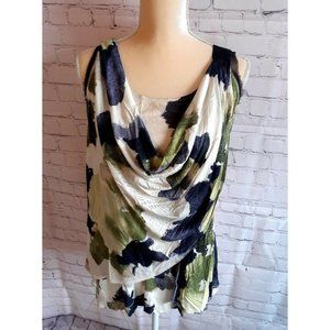 Simply Vera, Vera Wang - Draped Neck, Slight wrap  Sleeveless, Top - Women's L